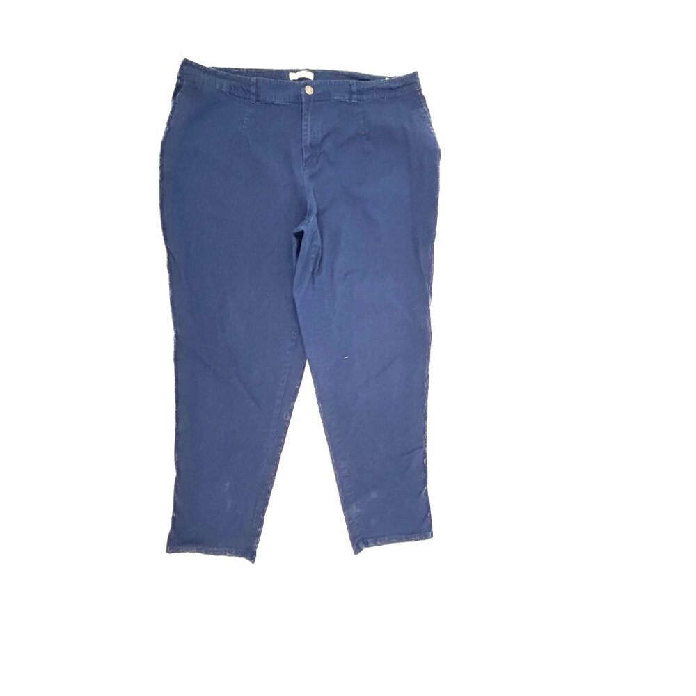 Cato Classic Skinny Leg Women's size 20W Dark Blue Navy Chino Pants